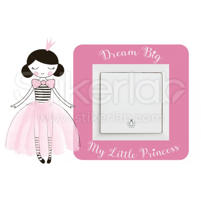 Mala princeza stiker oko prekidaca